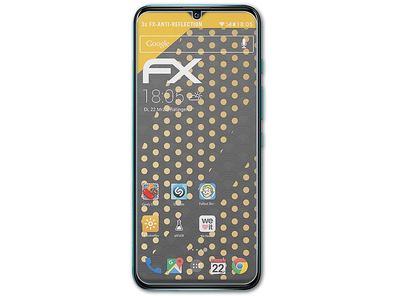 ATFOLIX 3x FX-Antireflex Displayschutz(für Power U30) Wiko