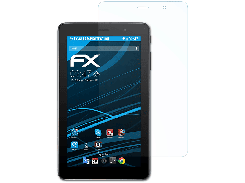 FX-Clear 1T Displayschutz(für 7) 2x Alcatel ATFOLIX