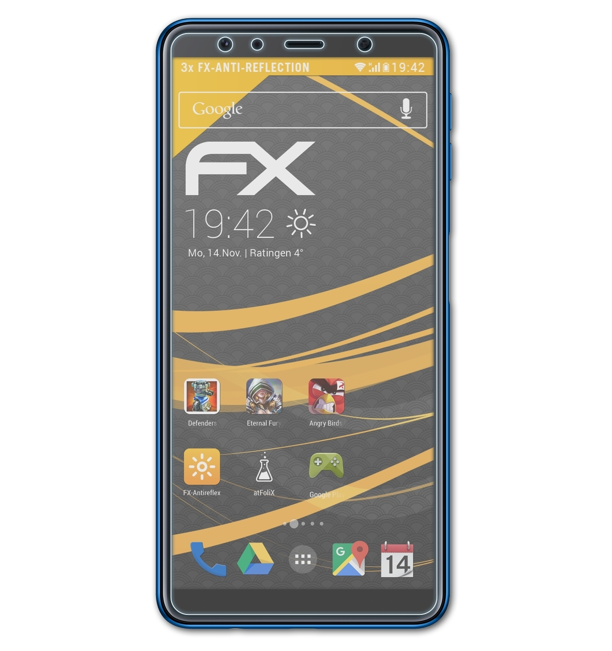 FX-Antireflex Displayschutz(für Samsung ATFOLIX Galaxy A7 3x (2018))