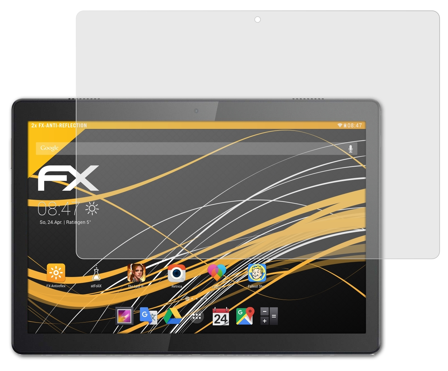 ATFOLIX 2x M10 FHD FX-Antireflex Displayschutz(für Lenovo REL)