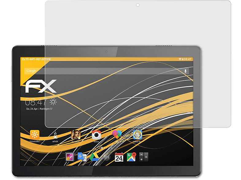 ATFOLIX 2x FX-Antireflex Displayschutz(für Lenovo M10 REL) FHD