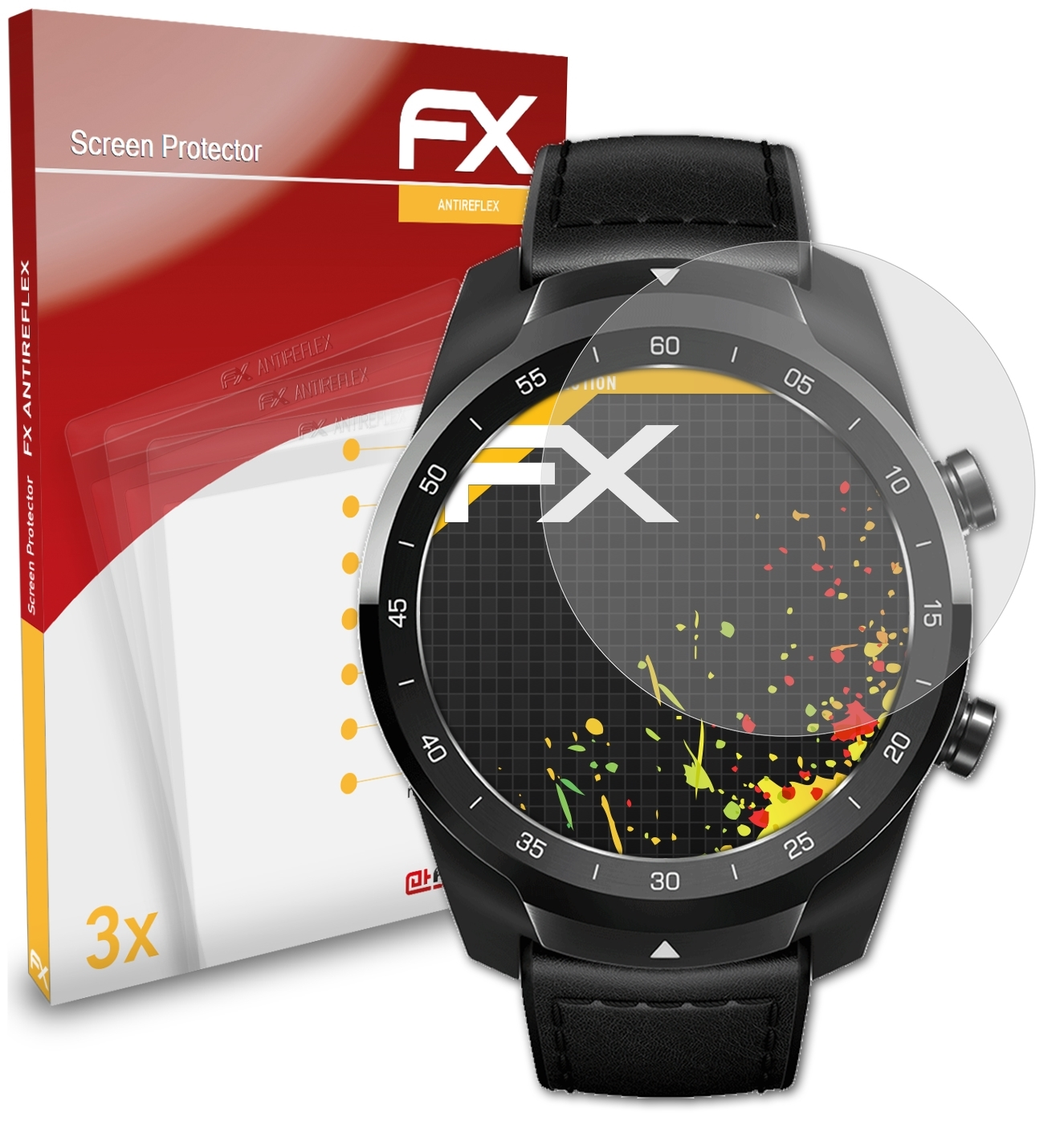 Displayschutz(für Pro S) 3x FX-Antireflex Mobvoi ATFOLIX TicWatch