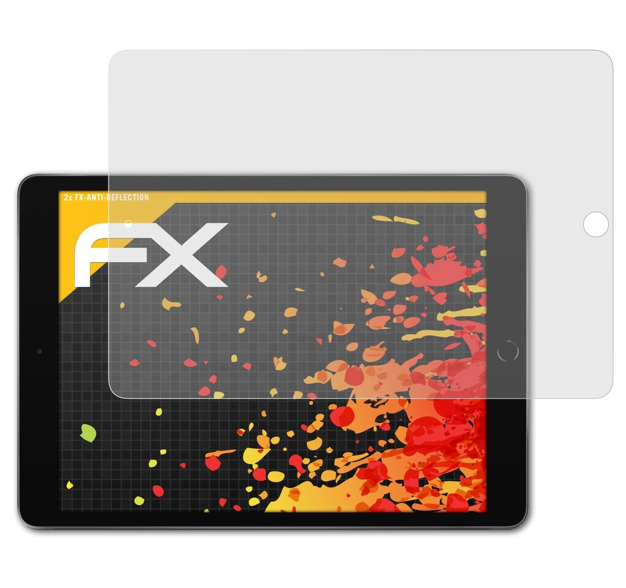 Apple (2019)) Displayschutz(für iPad 10.2 ATFOLIX 2x FX-Antireflex