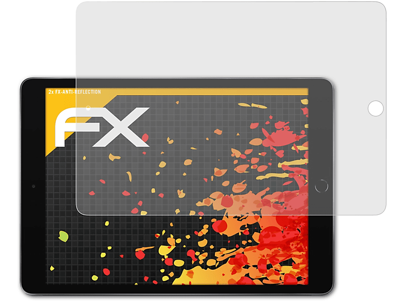 Apple (2019)) Displayschutz(für iPad 10.2 ATFOLIX 2x FX-Antireflex
