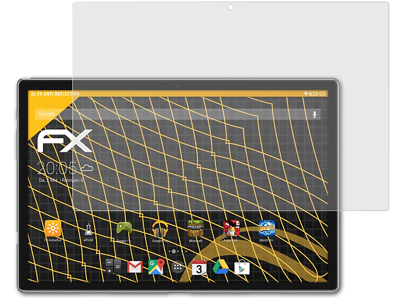 ATFOLIX 2x FX-Antireflex Displayschutz(für Ulefone Tab A7)