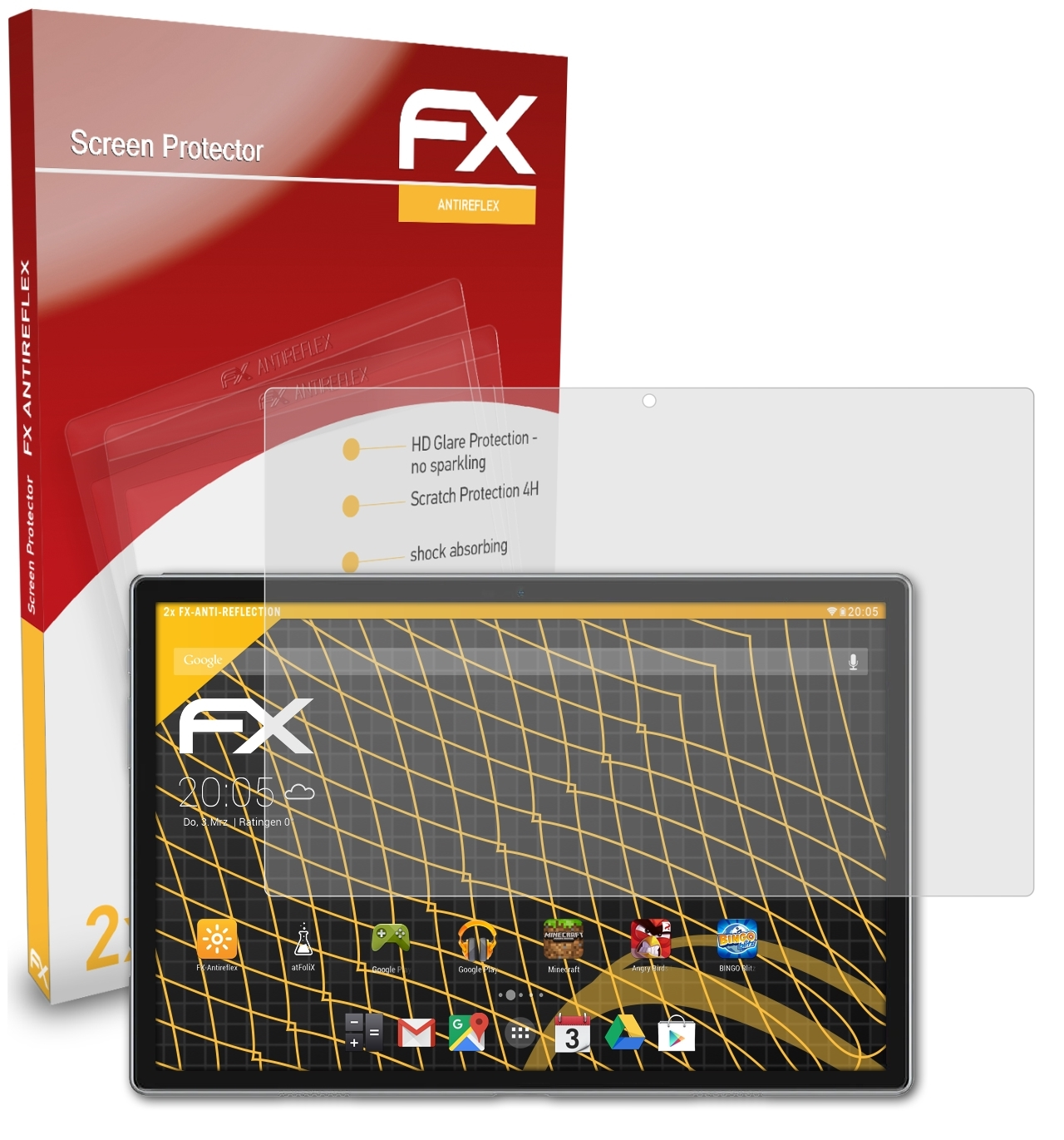 FX-Antireflex Ulefone Displayschutz(für A7) 2x ATFOLIX Tab