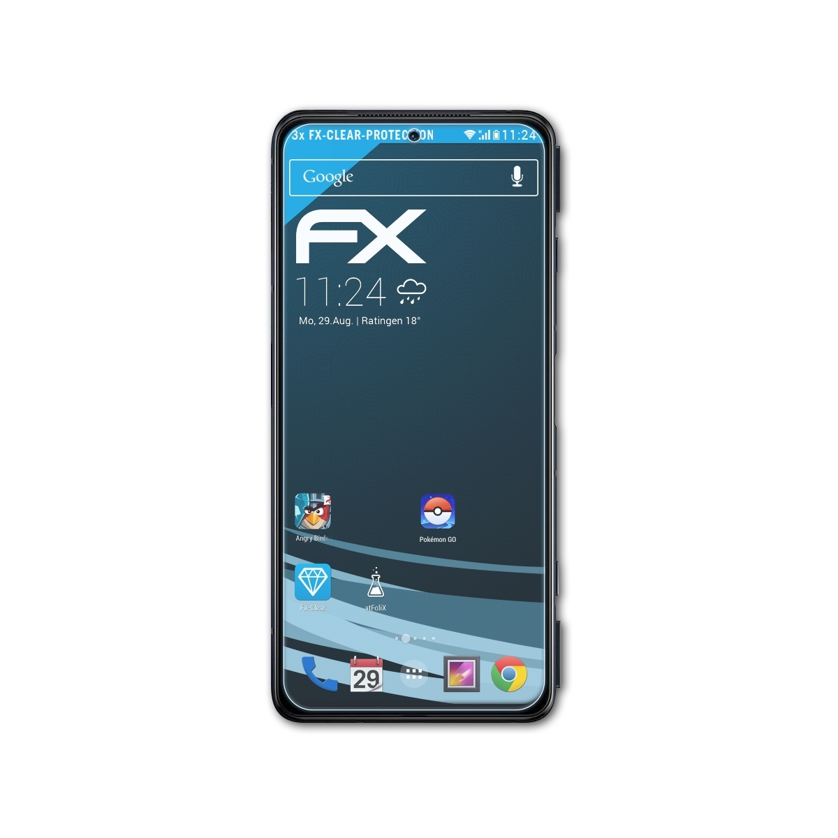 4) Black FX-Clear Xiaomi 3x ATFOLIX Displayschutz(für Shark