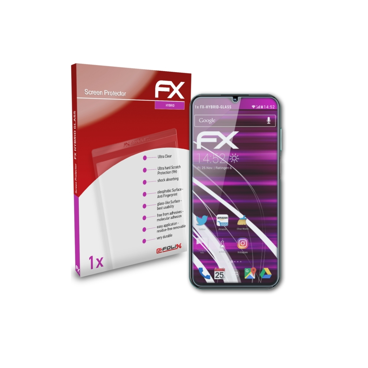 M3) ATFOLIX FX-Hybrid-Glass Gionee Schutzglas(für