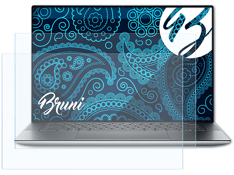 BRUNI 2x Basics-Clear Schutzfolie(für Dell XPS 15 (9500))