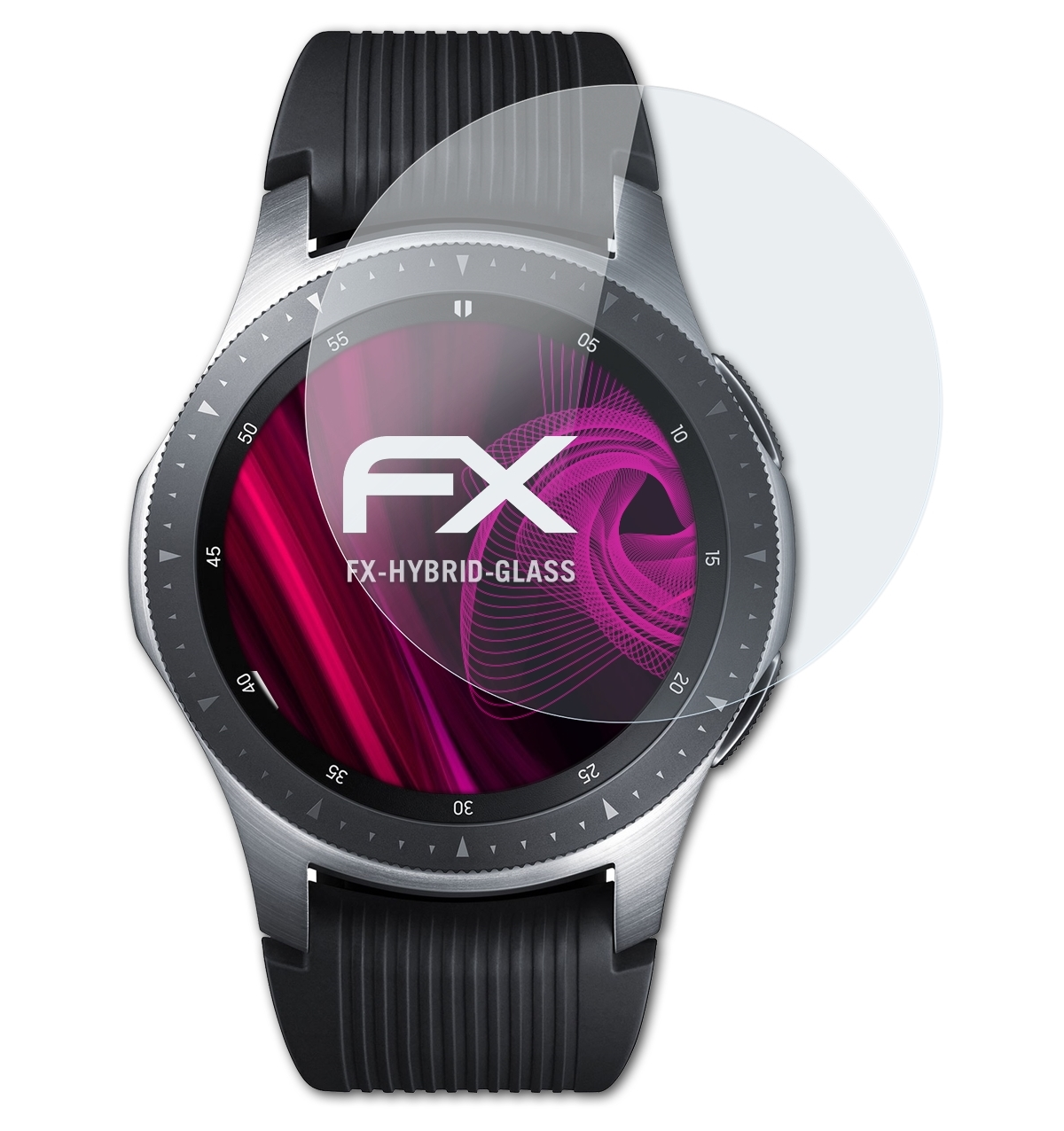 ATFOLIX FX-Hybrid-Glass Galaxy mm)) Schutzglas(für Samsung Watch (46