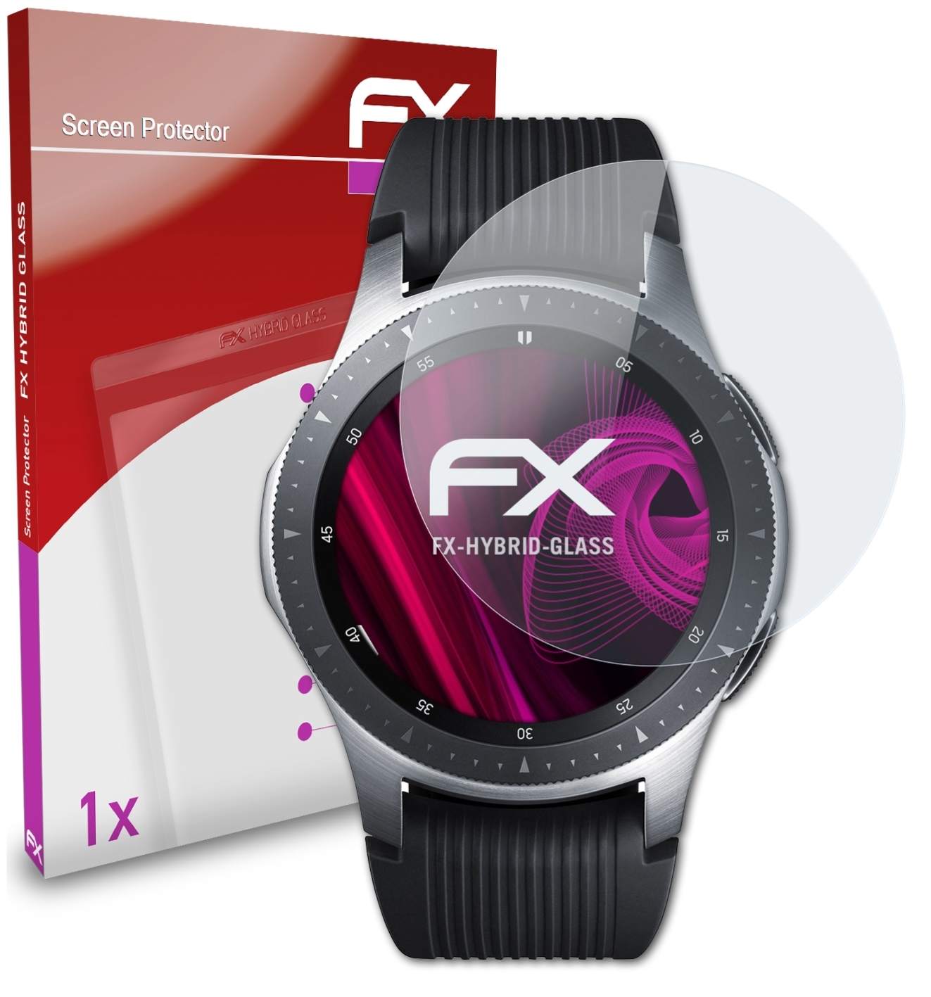Schutzglas(für Galaxy mm)) FX-Hybrid-Glass ATFOLIX (46 Samsung Watch