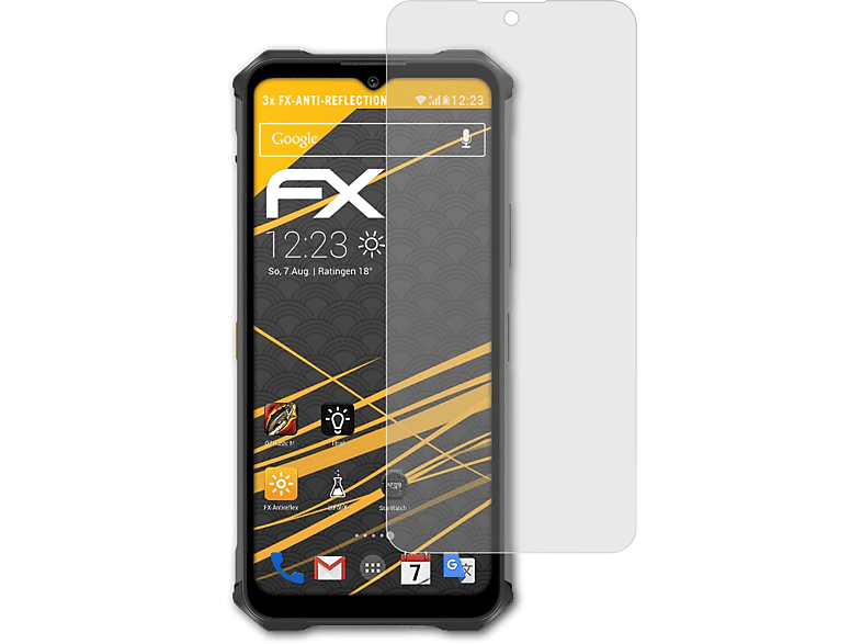 ATFOLIX 3x FX-Antireflex Displayschutz(für Oukitel WP13)