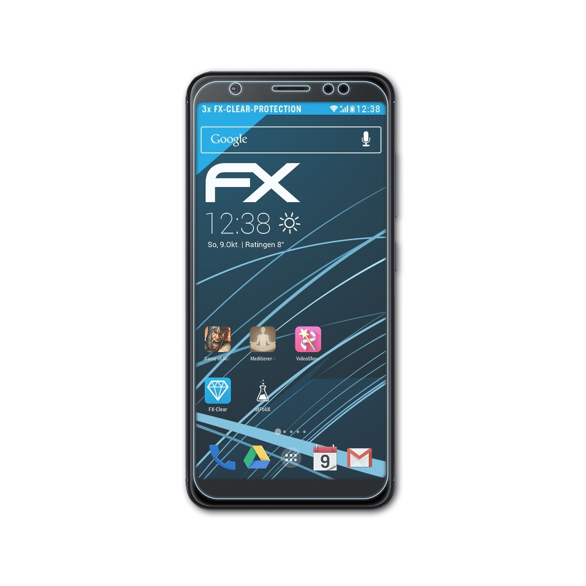 ATFOLIX 3x FX-Clear Displayschutz(für Asus ZenFone (ZB555KL)) (M1) Max