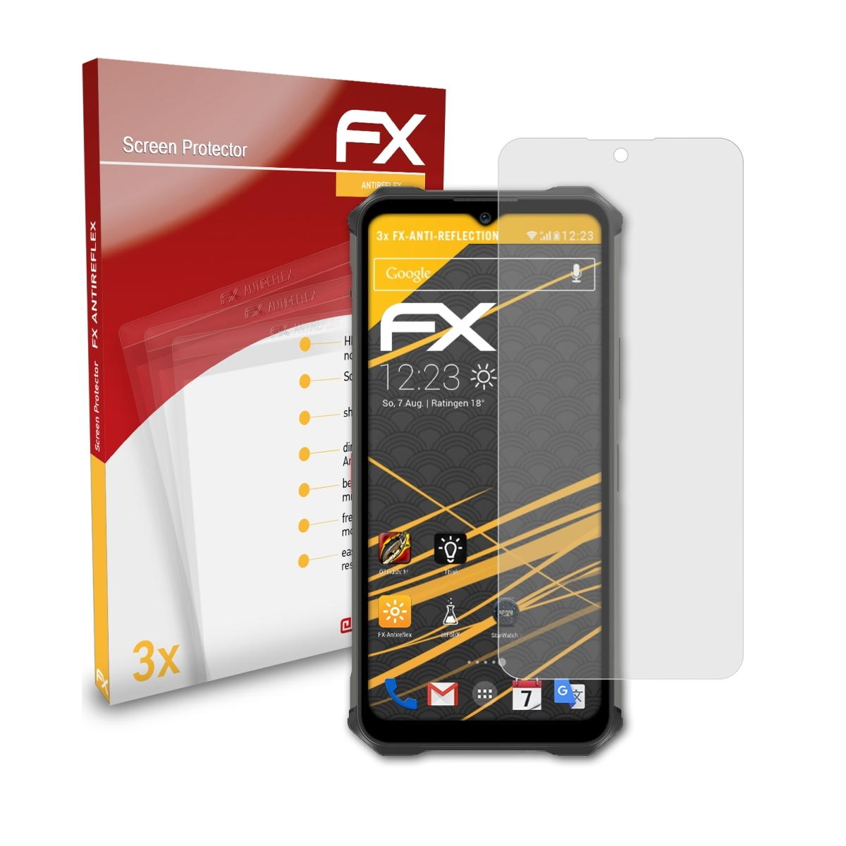 Oukitel FX-Antireflex Displayschutz(für 3x ATFOLIX WP13)