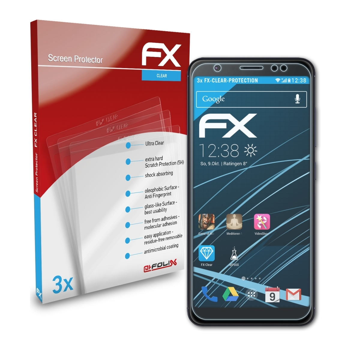 ATFOLIX 3x FX-Clear Asus (M1) Max (ZB555KL)) Displayschutz(für ZenFone
