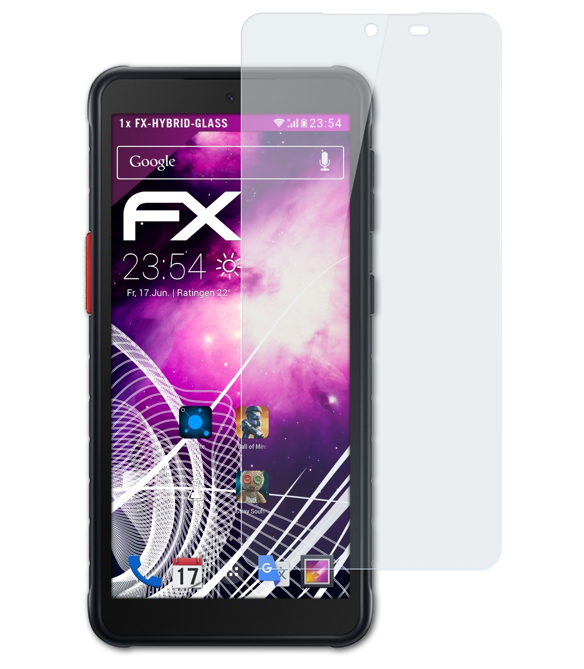 XCover 5) Schutzglas(für Samsung Galaxy ATFOLIX FX-Hybrid-Glass