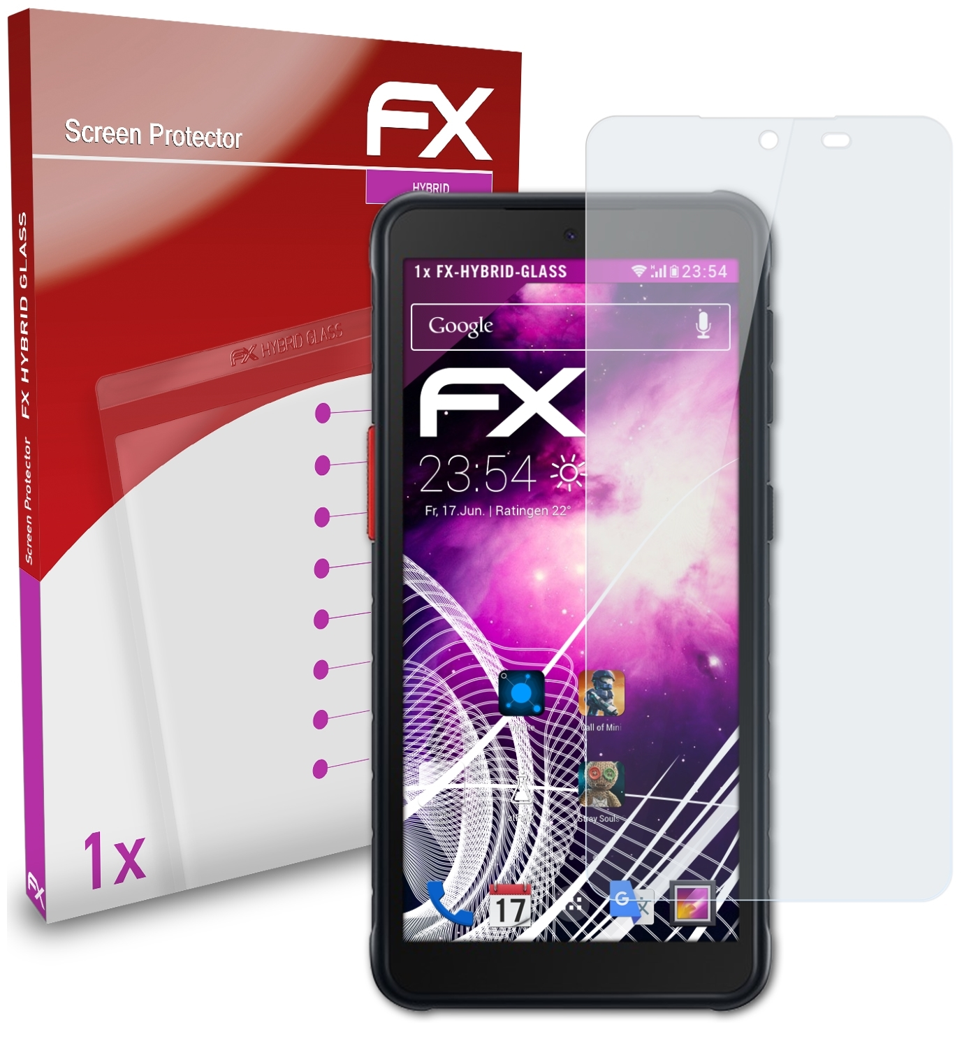 XCover 5) Schutzglas(für Samsung Galaxy ATFOLIX FX-Hybrid-Glass