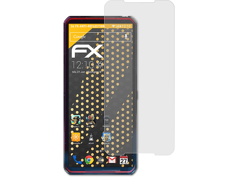 ATFOLIX 3x FX-Antireflex Displayschutz(für Lenovo Legion Phone Duel)