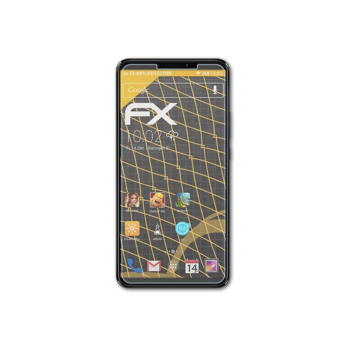 Xiaomi ATFOLIX FX-Antireflex 3x 3) Max Displayschutz(für Mi