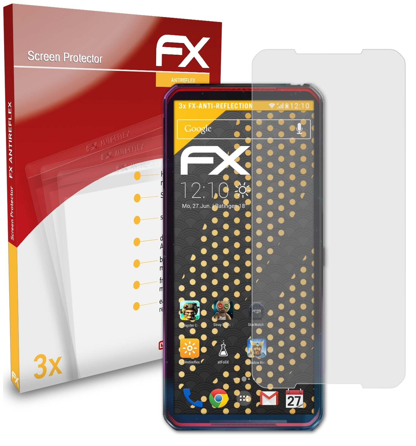Legion Duel) FX-Antireflex 3x Phone ATFOLIX Lenovo Displayschutz(für