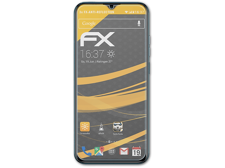 ATFOLIX FX-Antireflex Ulefone 9P) Displayschutz(für Note 3x
