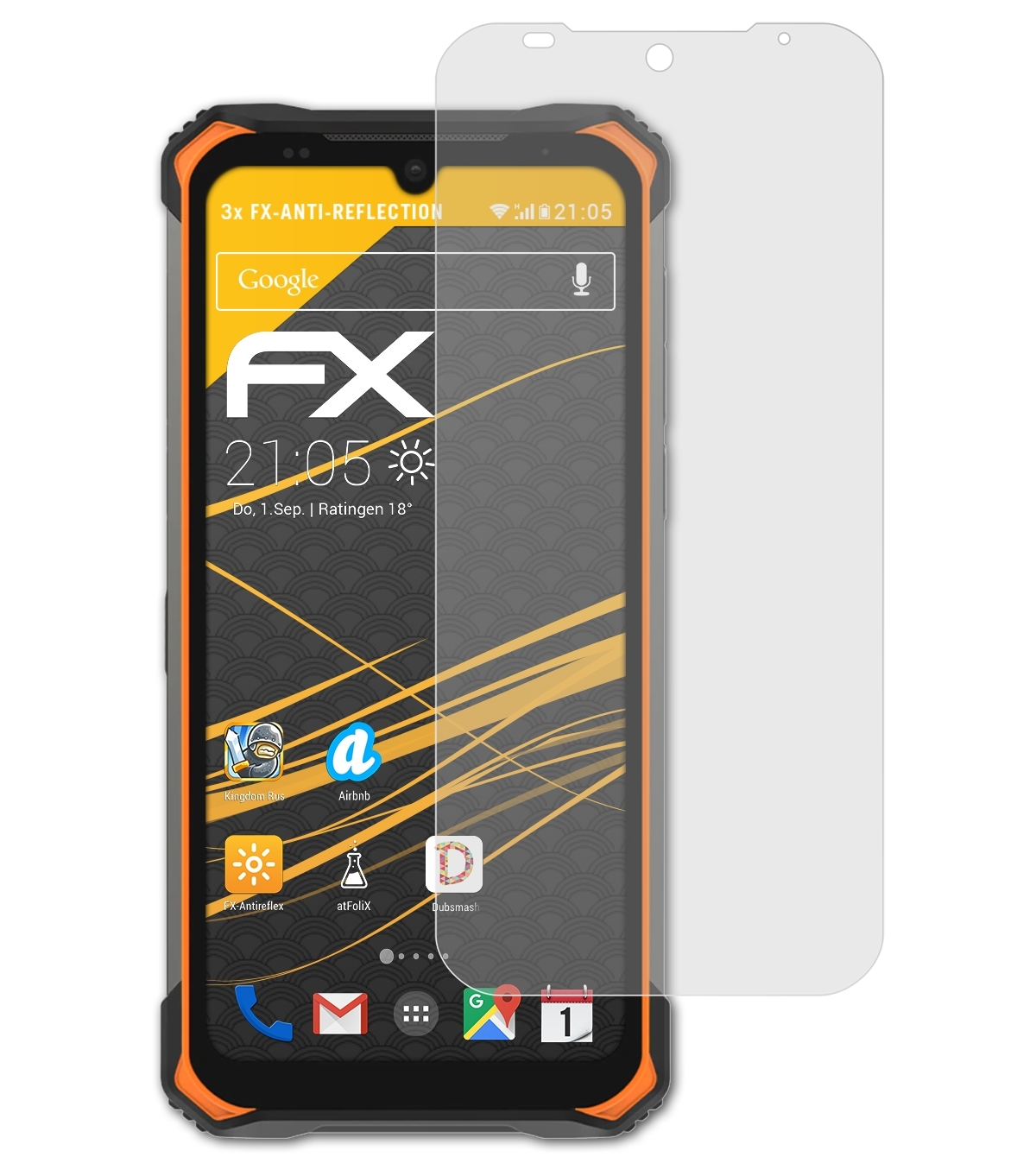 FX-Antireflex S86 Pro) 3x ATFOLIX Displayschutz(für DOOGEE