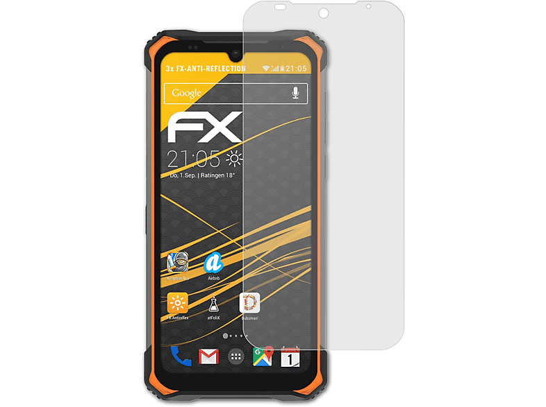 ATFOLIX 3x FX-Antireflex Displayschutz(für DOOGEE S86 Pro)