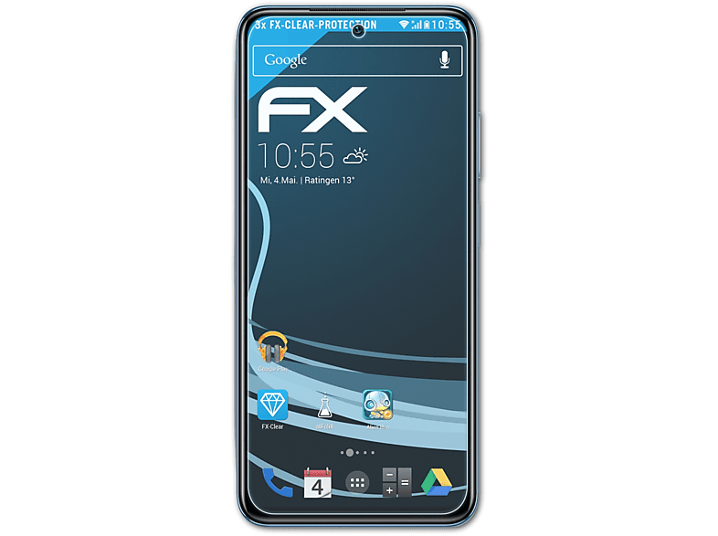 ATFOLIX 3x FX-Clear Displayschutz(für Xiaomi Redmi Note 10 Lite)