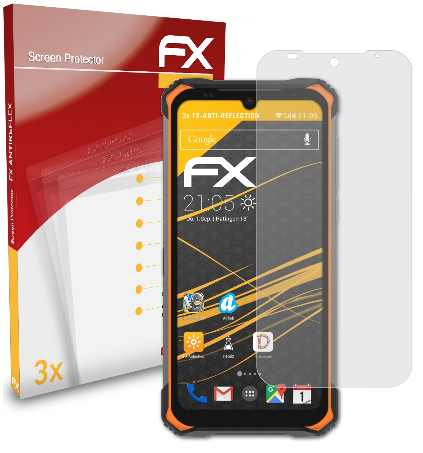 FX-Antireflex S86 Pro) 3x ATFOLIX Displayschutz(für DOOGEE