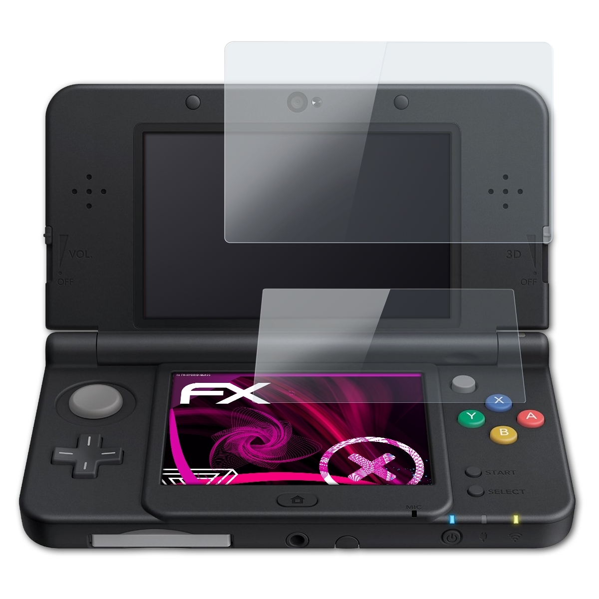 ATFOLIX FX-Hybrid-Glass Schutzglas(für (2015)) Nintendo New 3DS