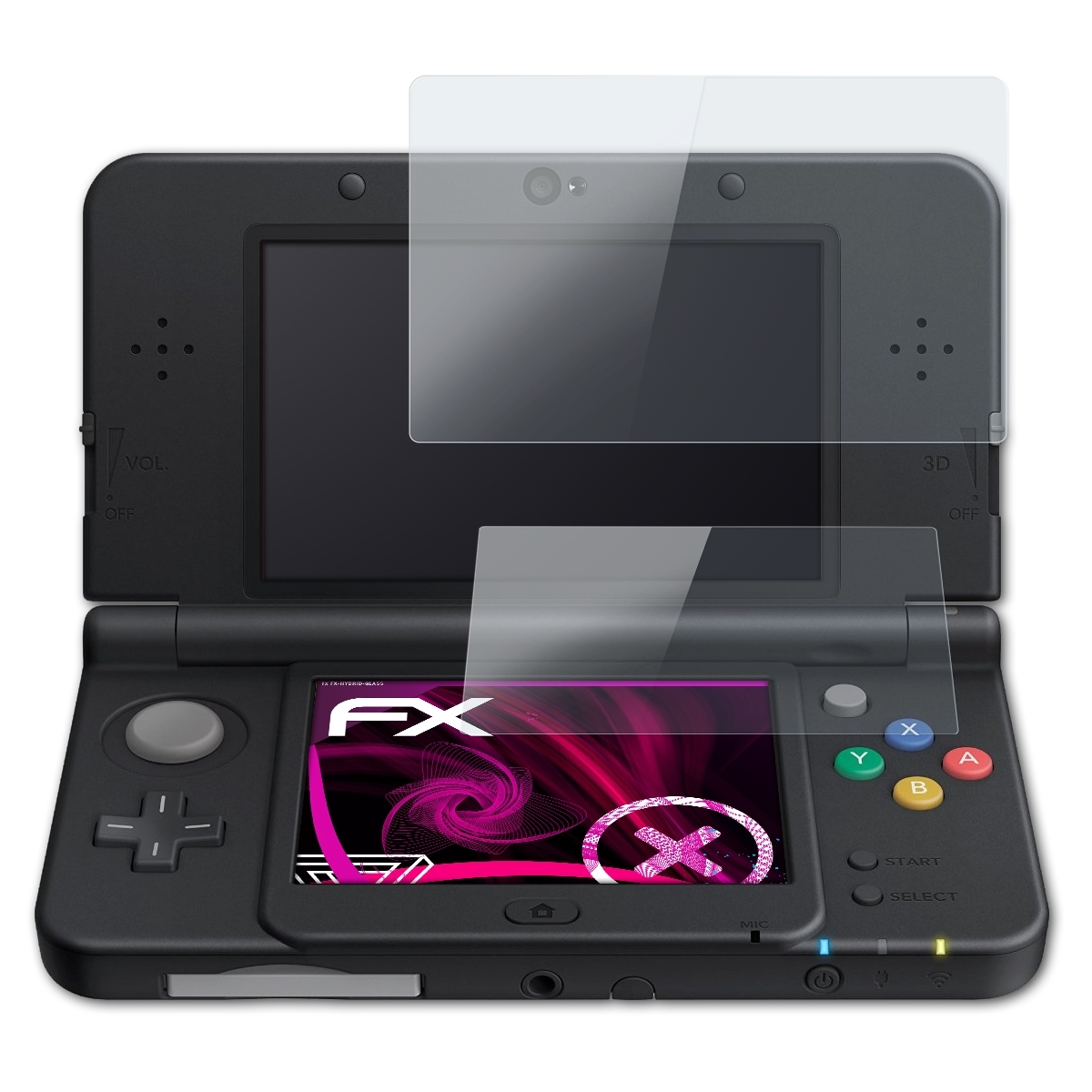 New (2015)) ATFOLIX Nintendo Schutzglas(für 3DS FX-Hybrid-Glass