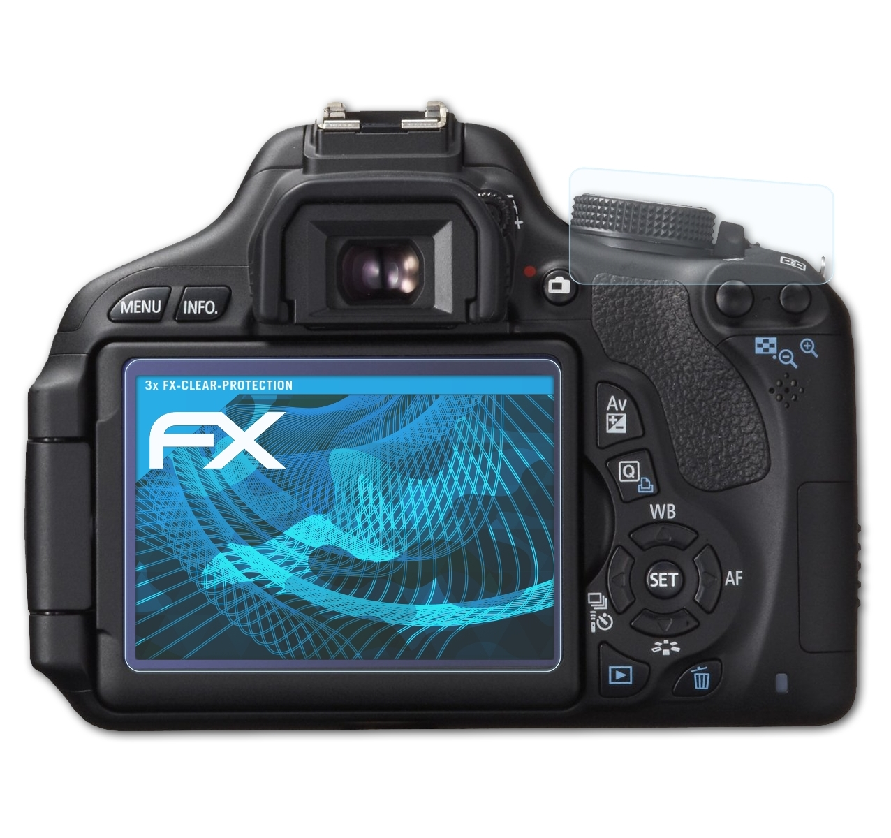 EOS 60D) Canon FX-Clear Displayschutz(für 3x ATFOLIX