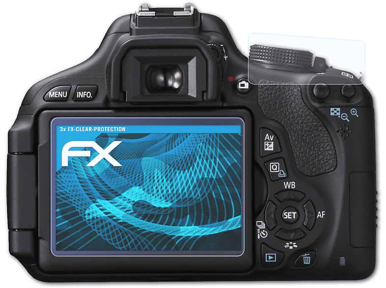 ATFOLIX 3x FX-Clear Displayschutz(für Canon EOS 60D)