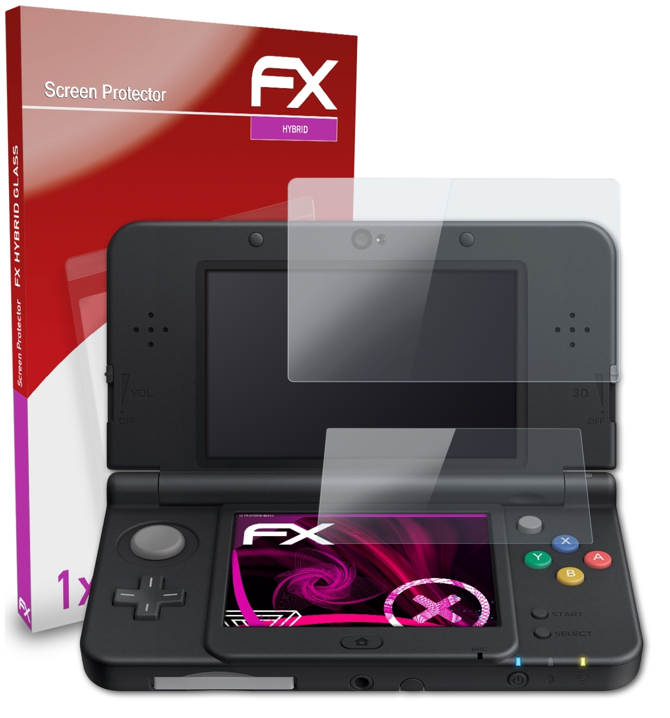 Schutzglas(für FX-Hybrid-Glass 3DS New Nintendo (2015)) ATFOLIX