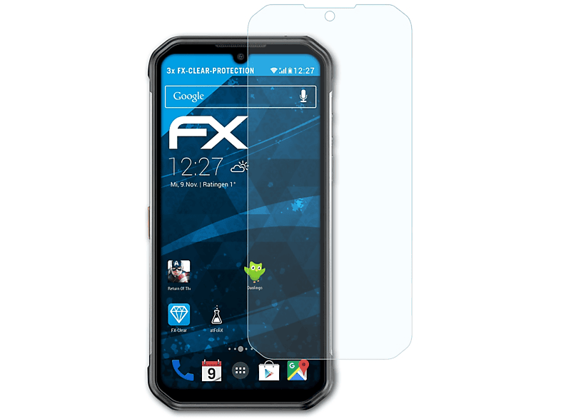 Displayschutz(für FX-Clear ATFOLIX 11T 5G) Ulefone Armor 3x