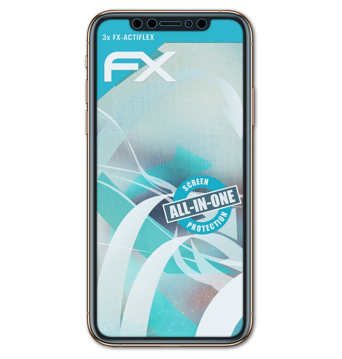 Displayschutz(für Apple FX-ActiFleX 3x ATFOLIX iPhone XS cover)) (Front