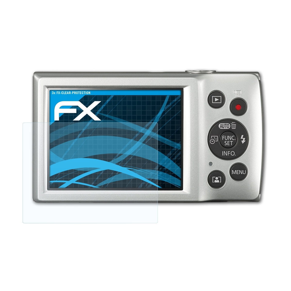 IXUS Digital 185) Displayschutz(für Canon FX-Clear 3x ATFOLIX