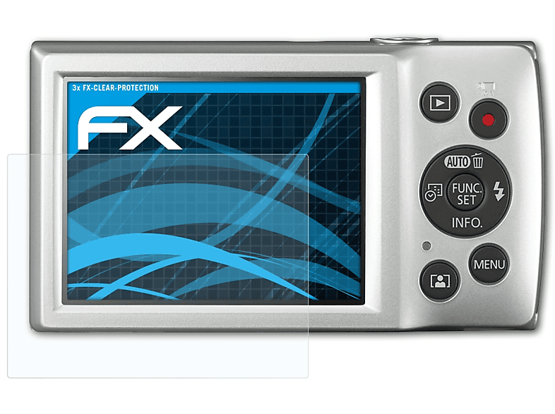 ATFOLIX 3x FX-Clear Displayschutz(für Canon Digital IXUS 185)