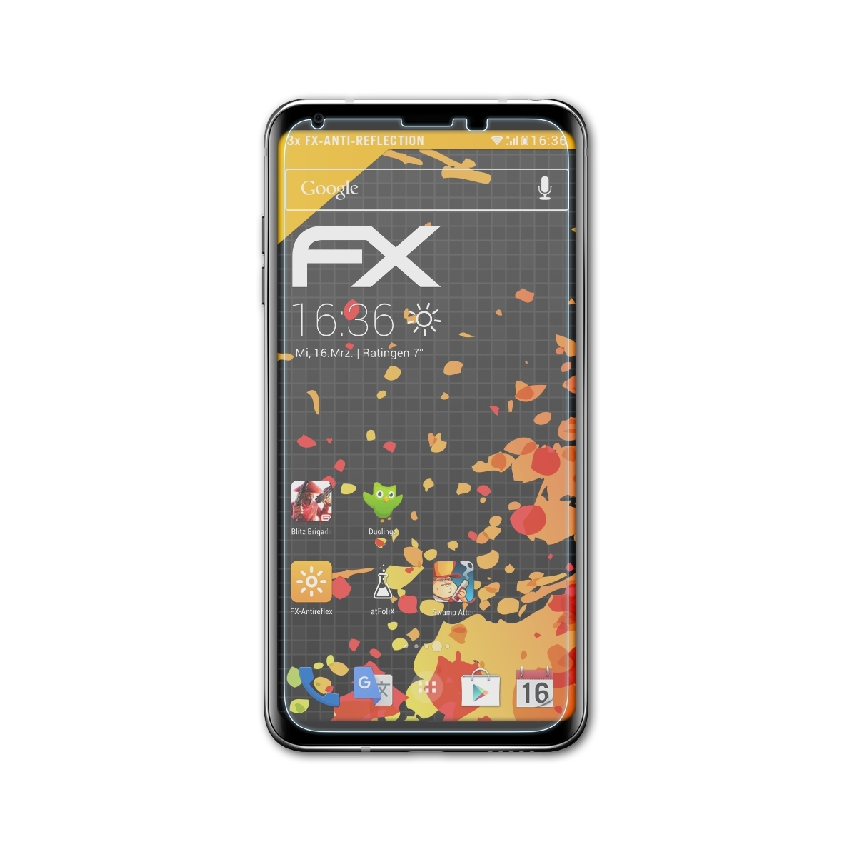 V30) 3x Displayschutz(für LG ATFOLIX FX-Antireflex