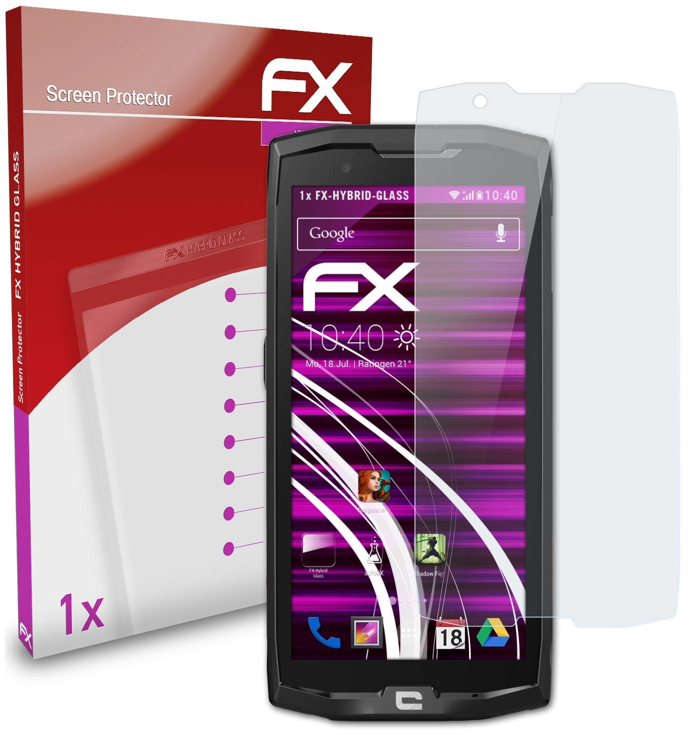FX-Hybrid-Glass ATFOLIX Schutzglas(für X4) Core Crosscall