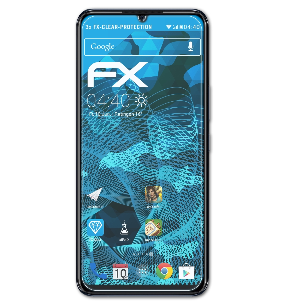 ATFOLIX 3x FX-Clear Y70) Displayschutz(für Vivo