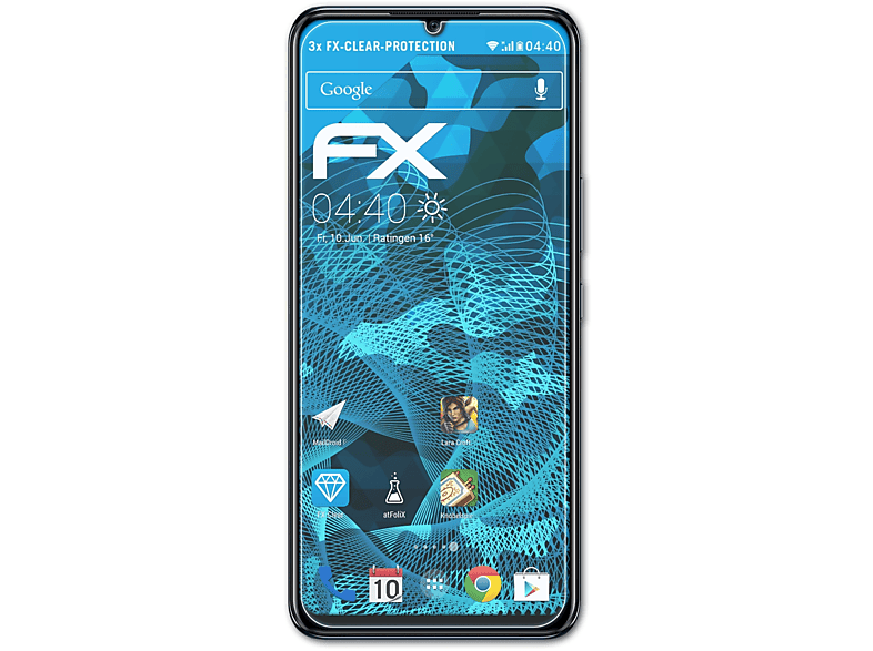 ATFOLIX 3x FX-Clear Displayschutz(für Vivo Y70)