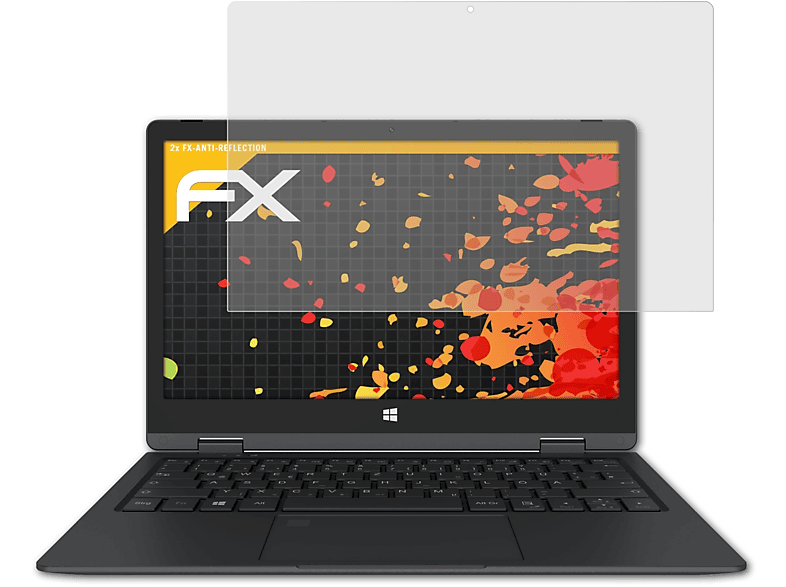 ATFOLIX 2x FX-Antireflex Displayschutz(für Trekstor YourBook C11B)