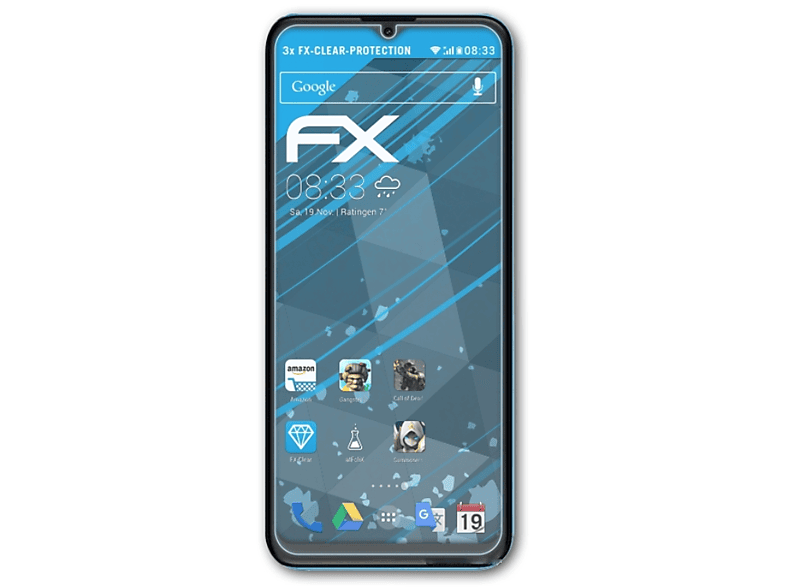 ATFOLIX 3x Gionee P15 FX-Clear Displayschutz(für Pro)