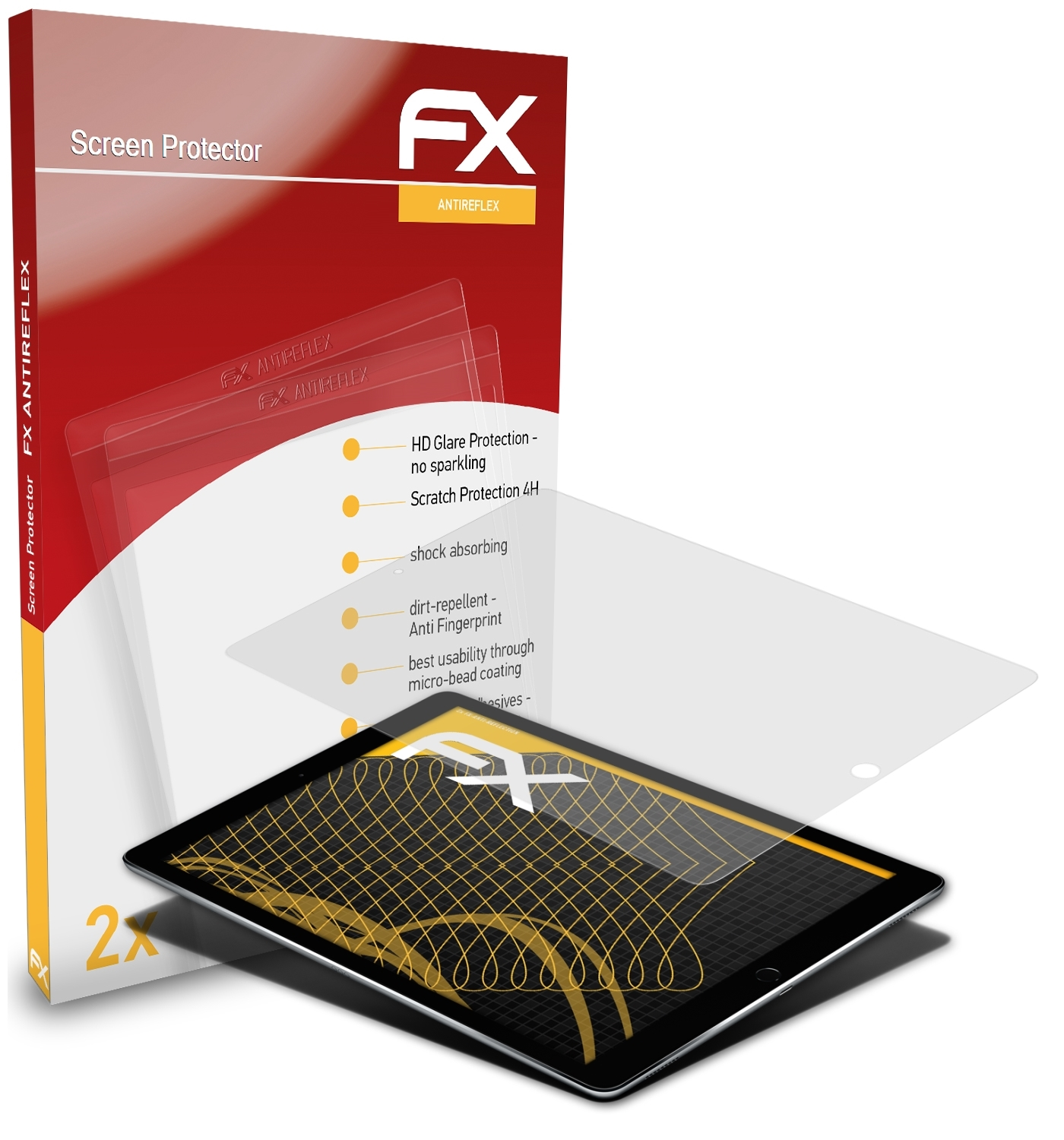 iPad 12,9 2x (2015)) Pro Displayschutz(für Apple ATFOLIX FX-Antireflex