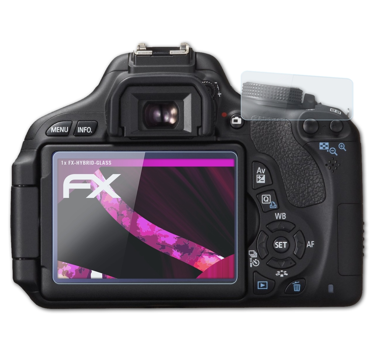 60D) FX-Hybrid-Glass Canon EOS ATFOLIX Schutzglas(für