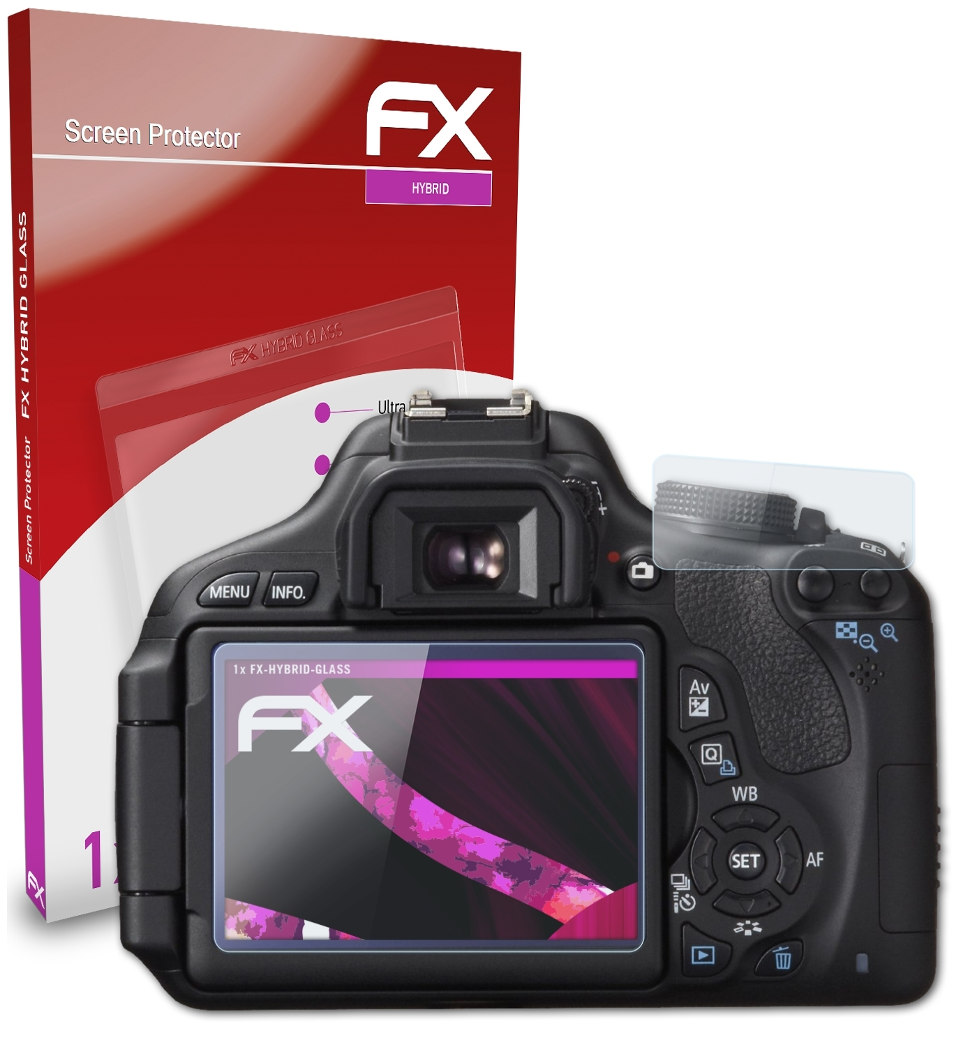 EOS FX-Hybrid-Glass ATFOLIX Schutzglas(für Canon 60D)