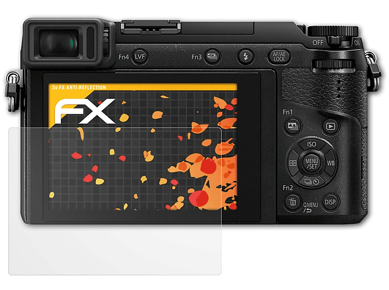DMC-GX80) FX-Antireflex ATFOLIX Lumix Panasonic Displayschutz(für 3x