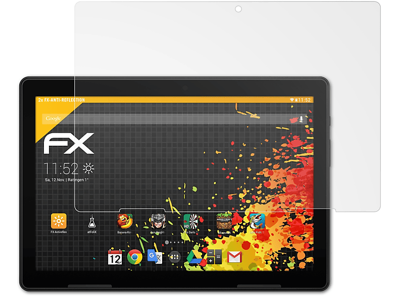 ATFOLIX FX-Antireflex Medion Displayschutz(für 2x LIFETAB E10604)