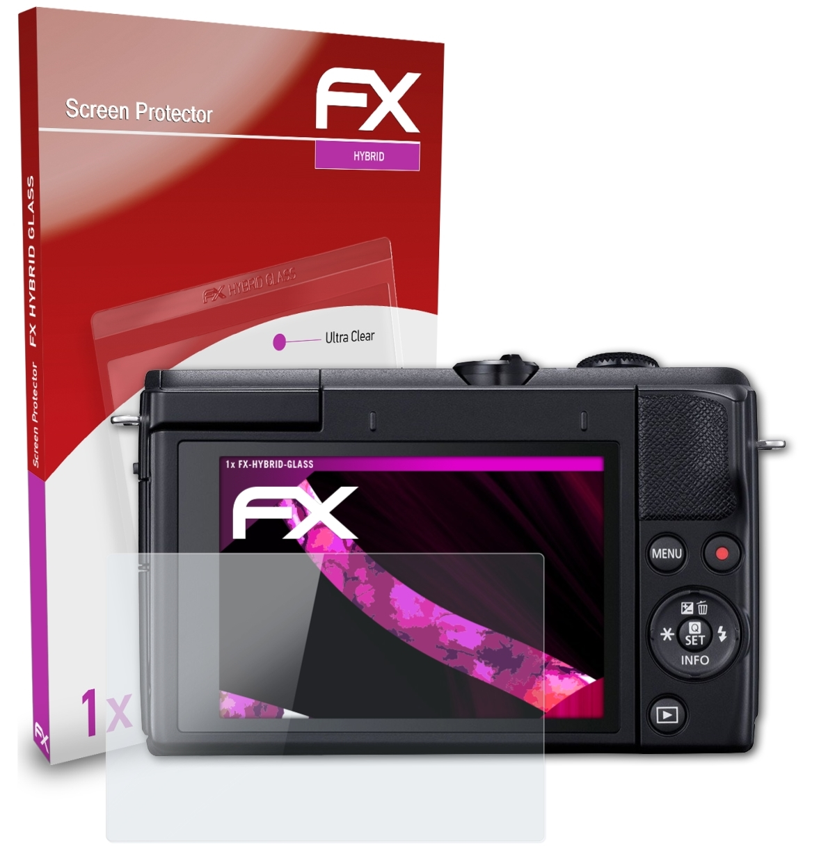 ATFOLIX FX-Hybrid-Glass Canon EOS M200) Schutzglas(für